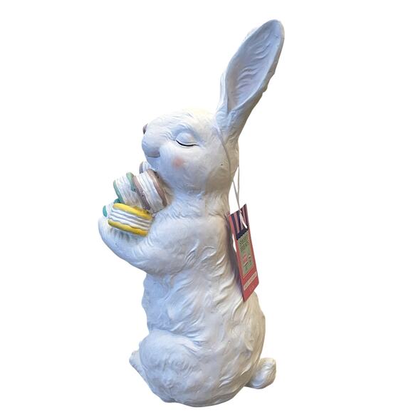 Sweet Treats Oversized 24in Bunny Rabbit With Macarons Easter Spring Decor New - Picture 6 of 16